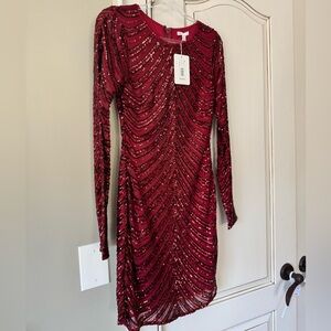 Gianni Bini Women's Sequin Dress in Color Wine